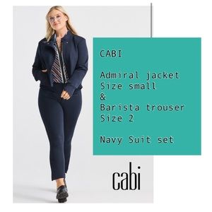 CAbi Suit Admiral jacket small  and Barista trouser size 2